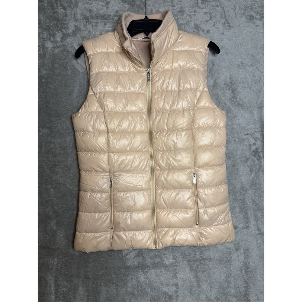 Calvin‎ Klein Women's M Nylon Down Puffer Vest Light Pink Outerwear